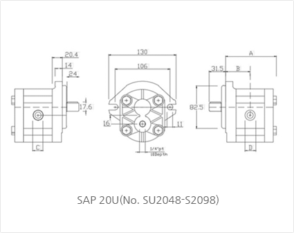 SAP20U - Two Group Gear Pump
